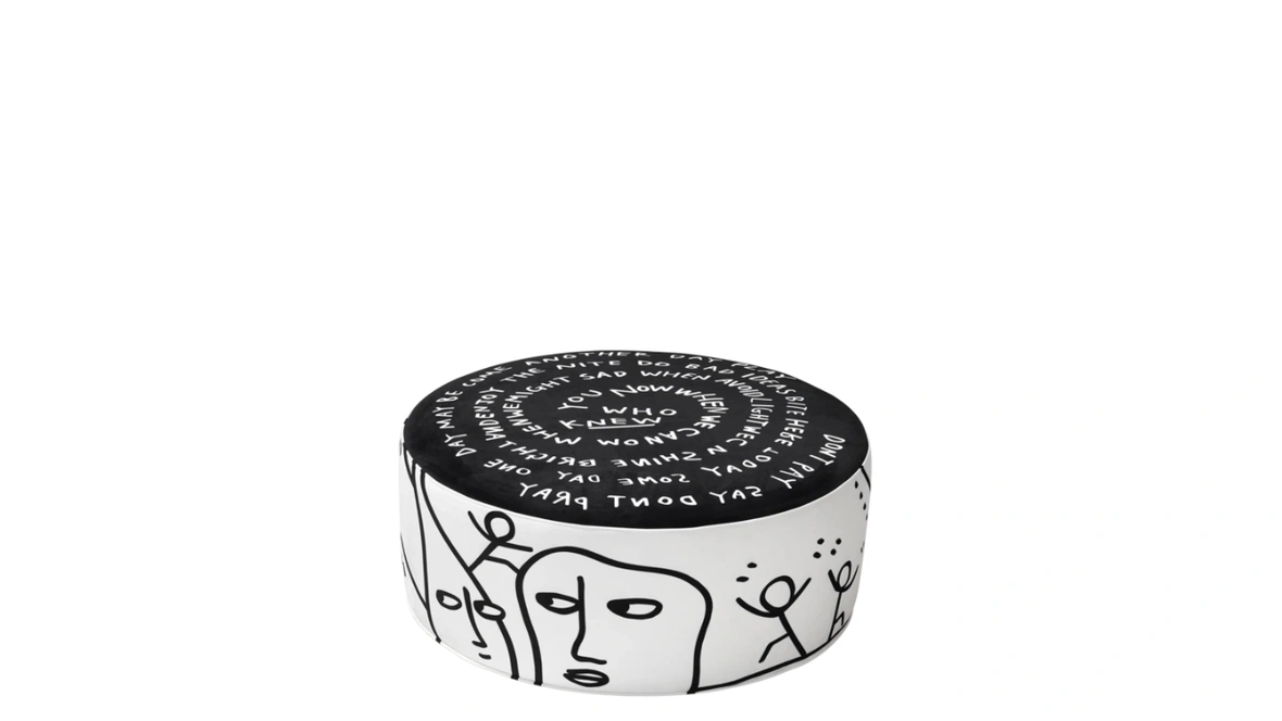 Pouf Eclipse Etching di Qeeboo