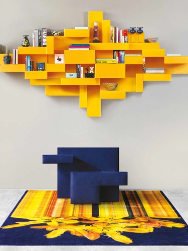 Tappeto Glitch Yellow di Qeeboo