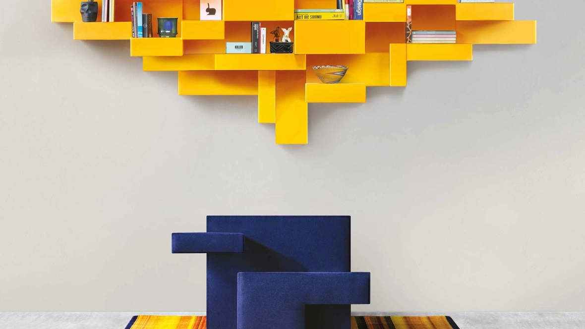 Tappeto Glitch Yellow di Qeeboo