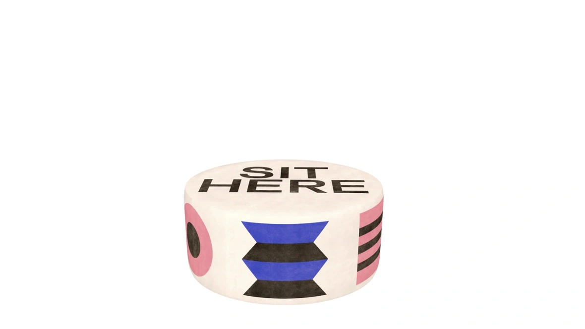 Pouf Sit Here L di Qeeboo