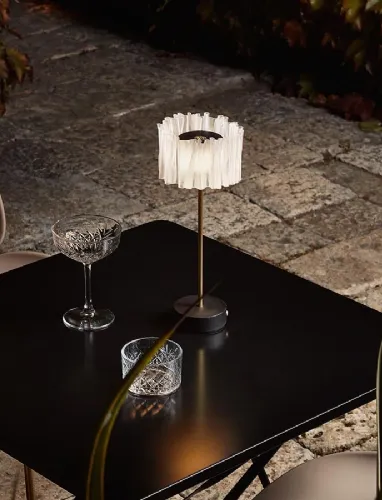 Lampada per esterni Accordéon Battery di Slamp