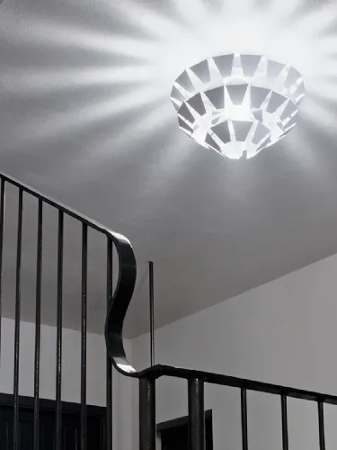 Lampada a soffitto Agave in metallo verniciato Bianco di Panzeri