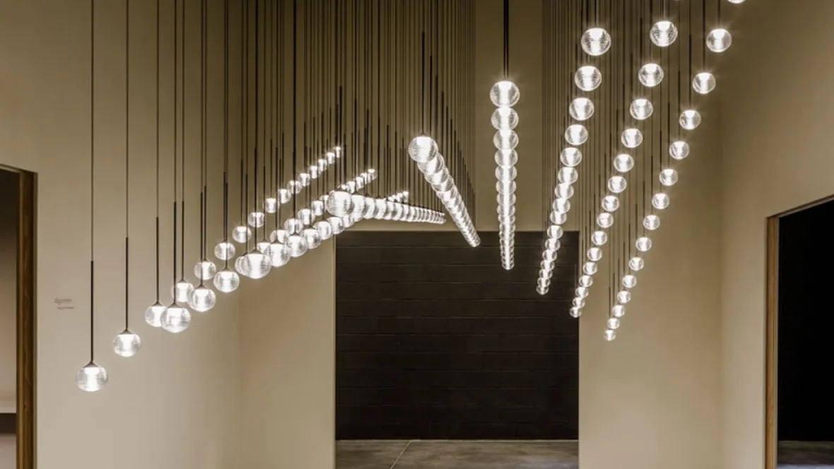 Lampada a sospensione Algorithm grid di Vibia