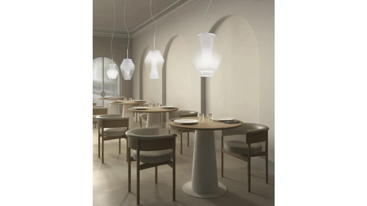 Lampada a sospensione in vetro Anisette di Vistosi