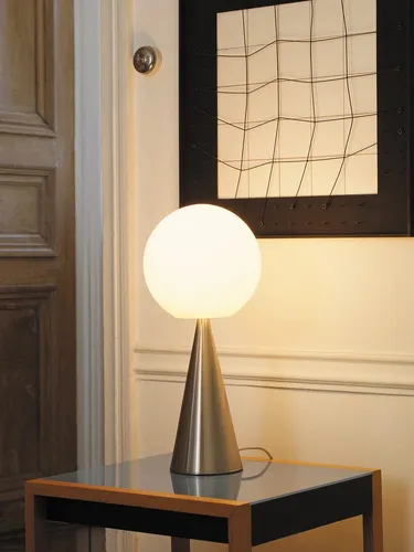 Lampada da tavolo Bilia in vetro e metallo di Fontana Arte