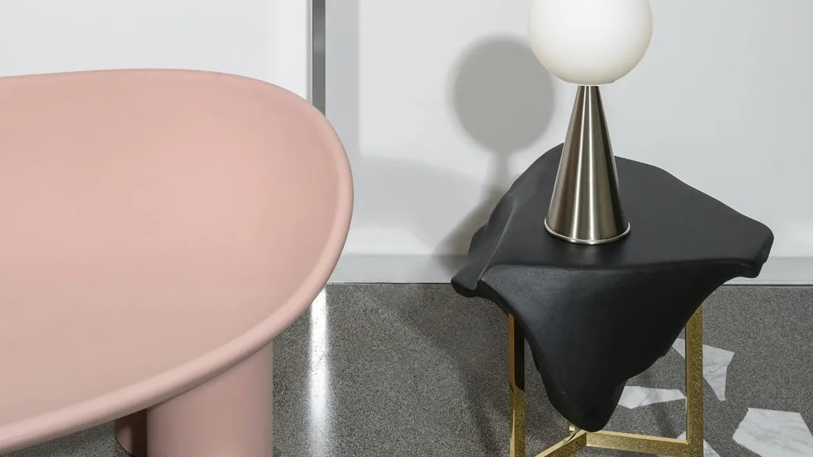 Lampada da tavolo Bilia in vetro e metallo di Fontana Arte