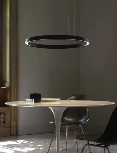 Lampada a sospensione dal design essenziale in alluminio Compendium Circle di Luceplan