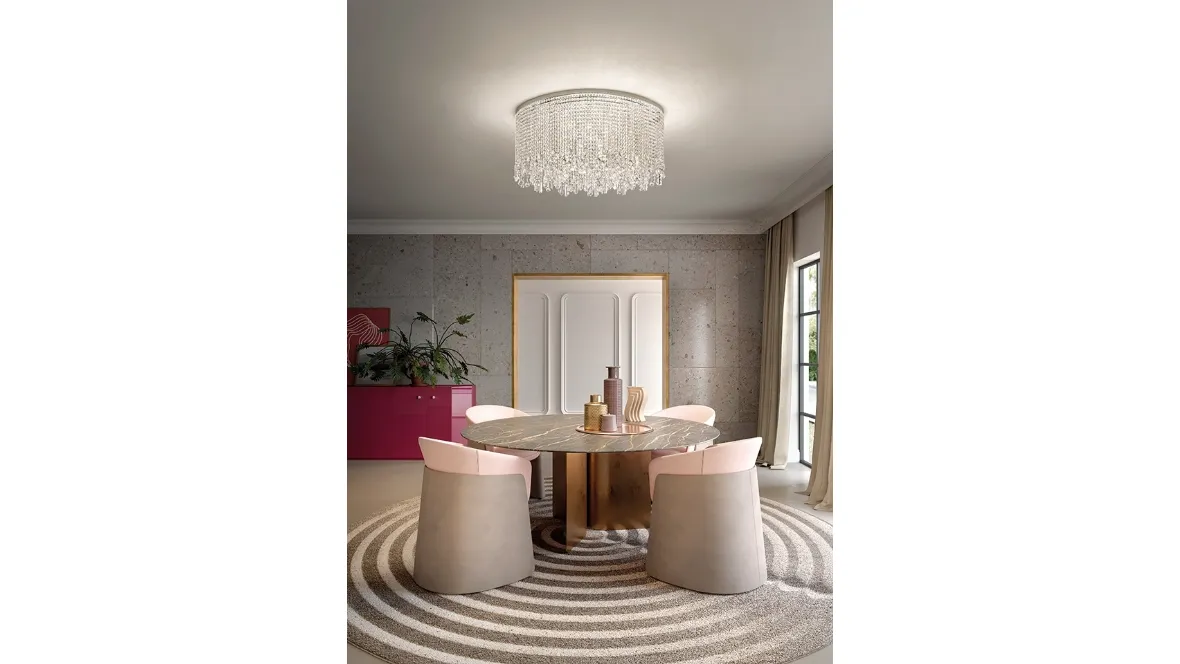 Lampada a soffitto Cristalle di Masiero