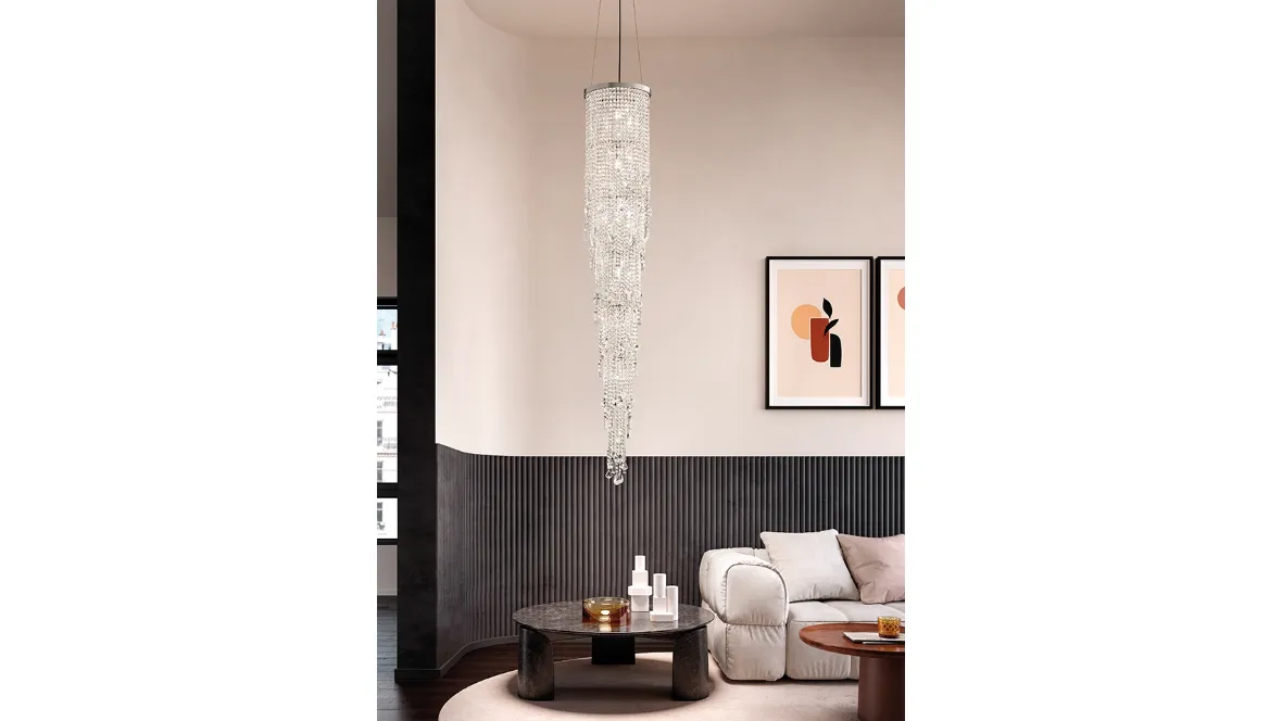 Lampada a sospensione Cristalle di Masiero