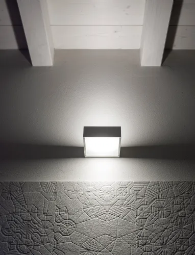 Lampada da parete in metallo e vetro Toast di Davide Groppi