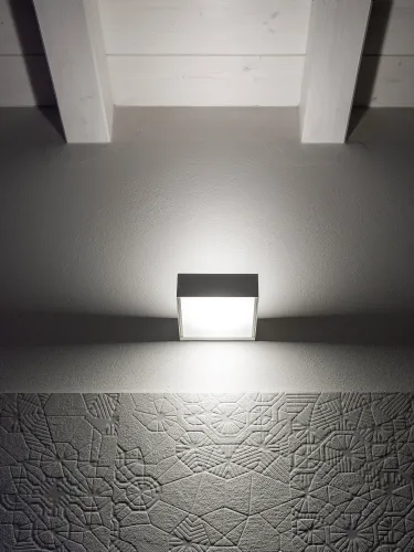 Lampada da parete in metallo e vetro Toast di Davide Groppi