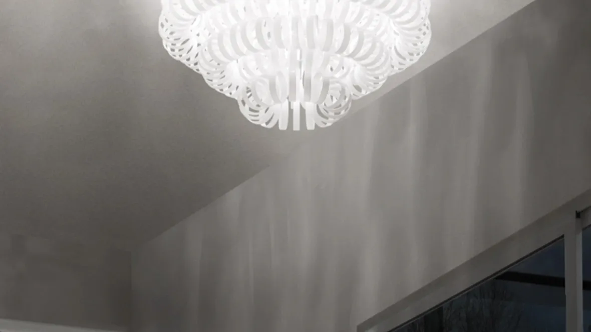 Lampada a soffitto in vetro Ecos di Vistosi