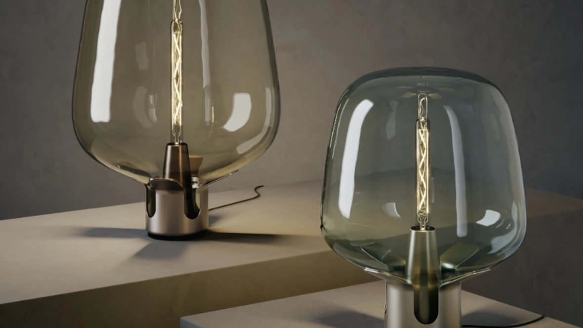 Lampada da tavolo in vetro soffiato Flar di Lodes