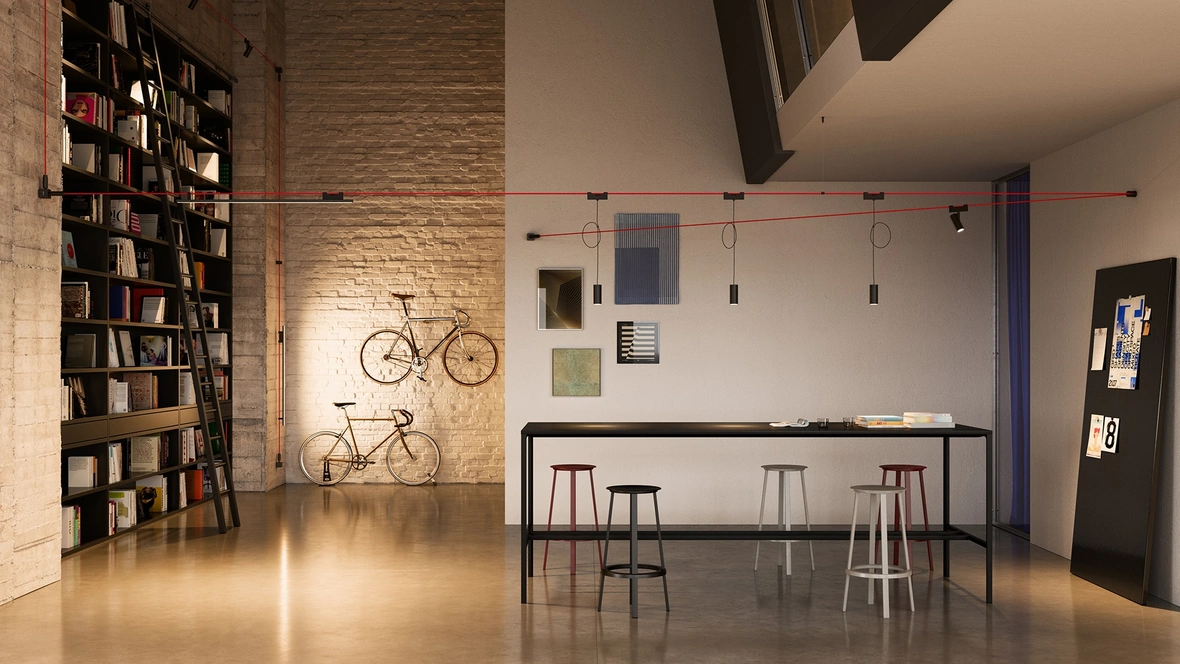 Lampada sistema Funivia di Artemide