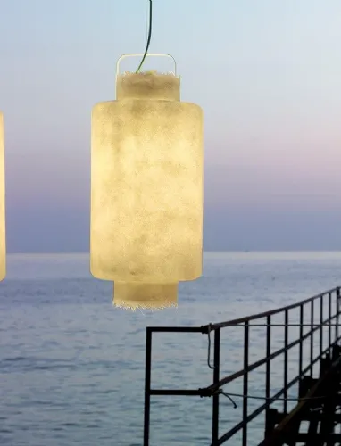 Lampada da esterni in vetroceramica Kimono di Karman