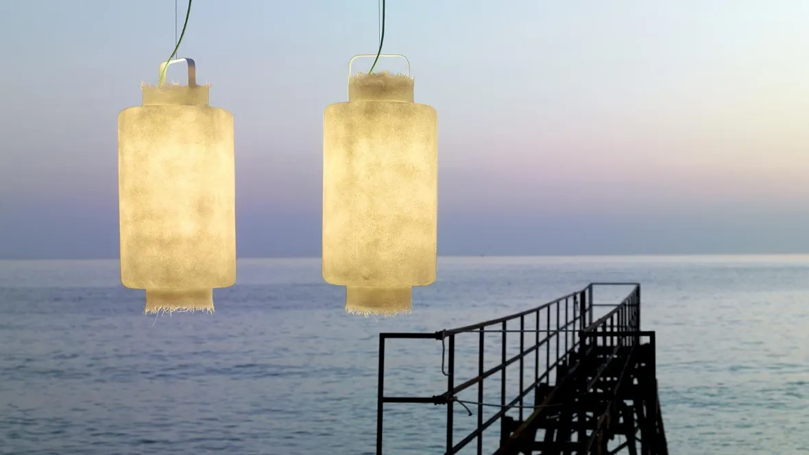 Lampada da esterni in vetroceramica Kimono di Karman