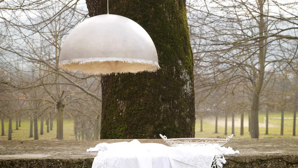 Lampada da esterno in vetroresina Plancton di Karman