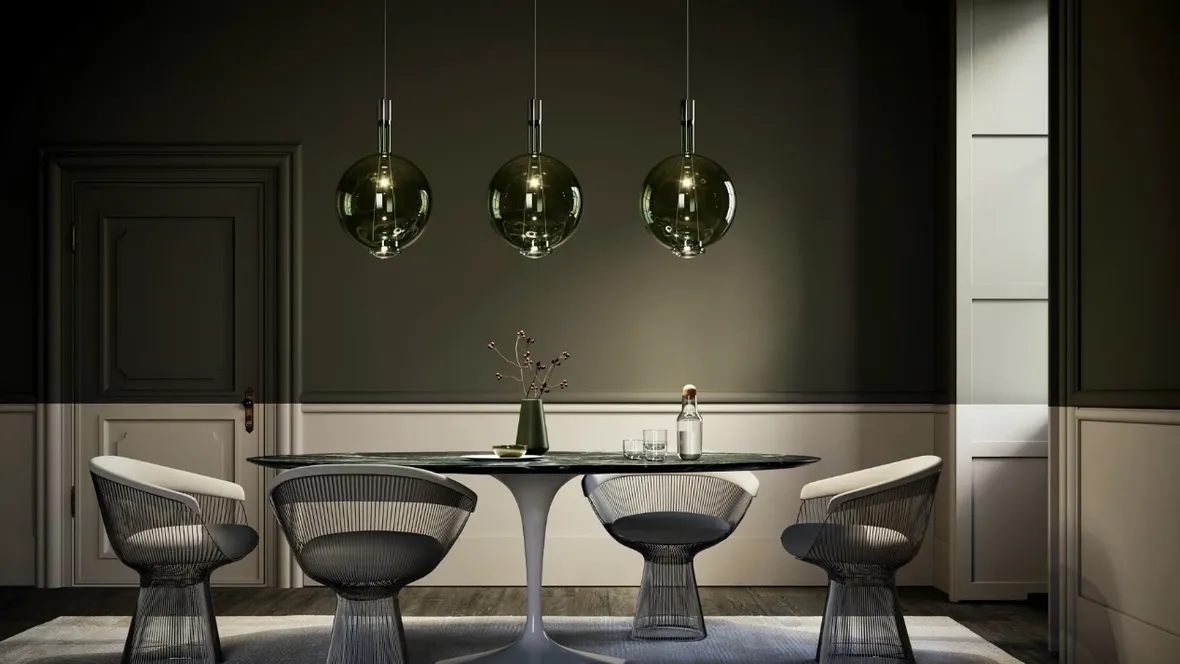 Lampada a sospensione in vetro Sky-Fall di Lodes