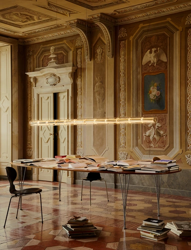 Lampada a sospensione Luce Cilindrica in vetro soffiato di Flos