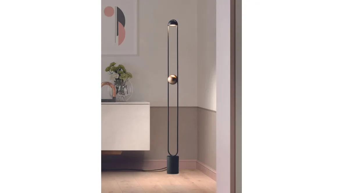 Lampada da terra Luppiter di Masiero
