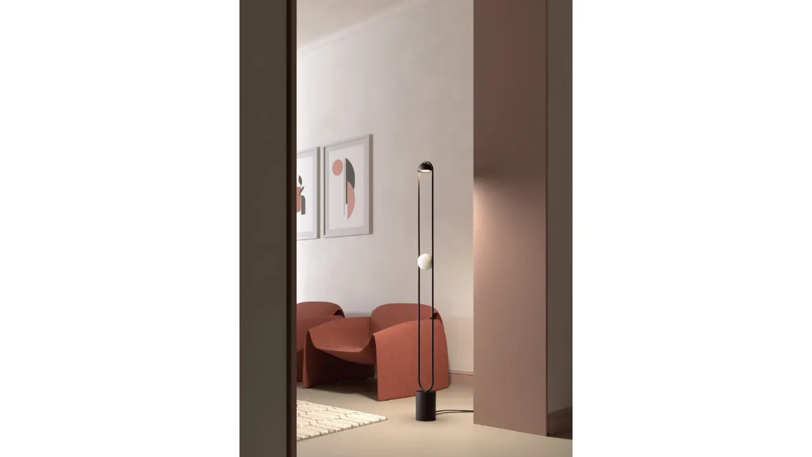 Lampada da terra Luppiter di Masiero