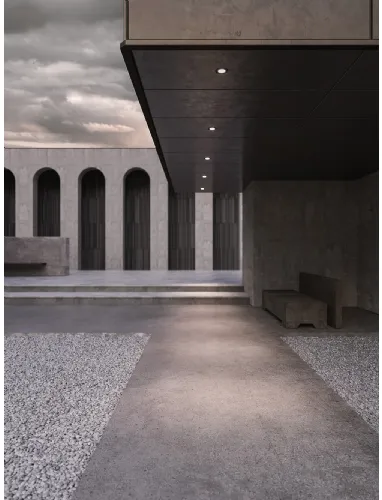 Lampada da esterni Lux Ceiling Trim di ILTI luce