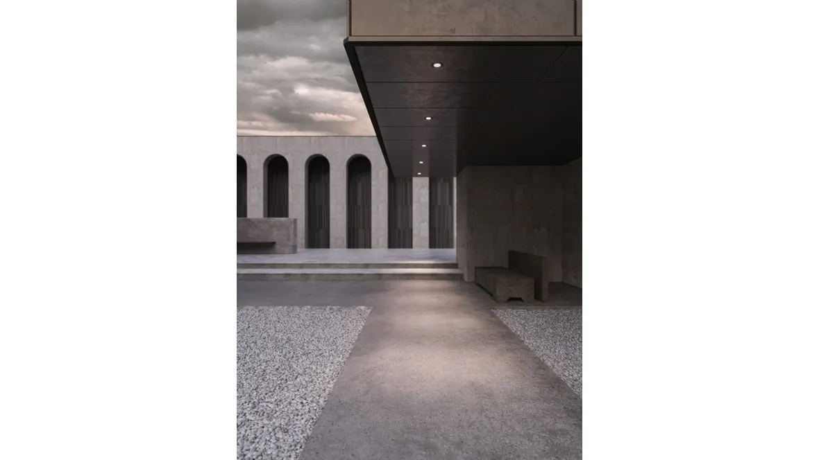 Lampada da esterni Lux Ceiling Trim di ILTI luce