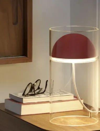 Lampada da tavolo in vetro Medusa di Oluce