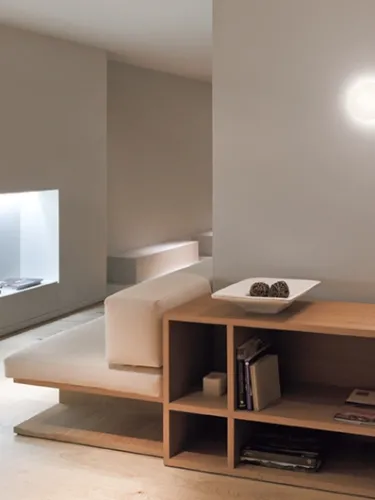 Lampada da parete in vetro opaline Puck di Vibia