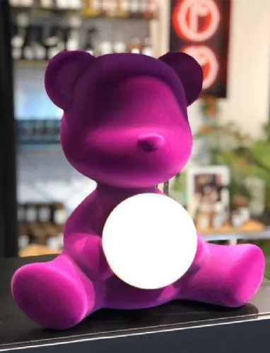 Lampada Teddy Girl Velvet di Qeeboo