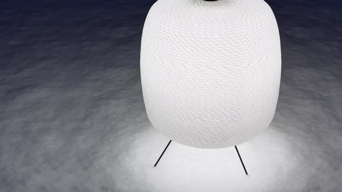 Lampada per esterno in nylon con struttura in metallo Shoji Outdoor di Davide Groppi