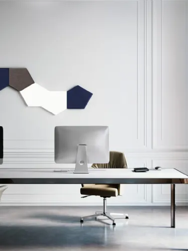 Lampada da parete Tile Applique in tessuto fonoassorbente di Pentalight