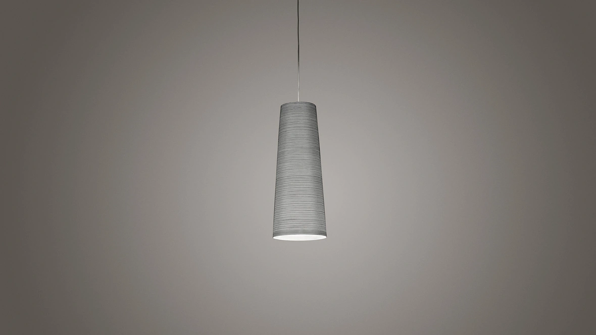 Lampada a sospensione in fibra di vetro e carbonio Tite di Foscarini