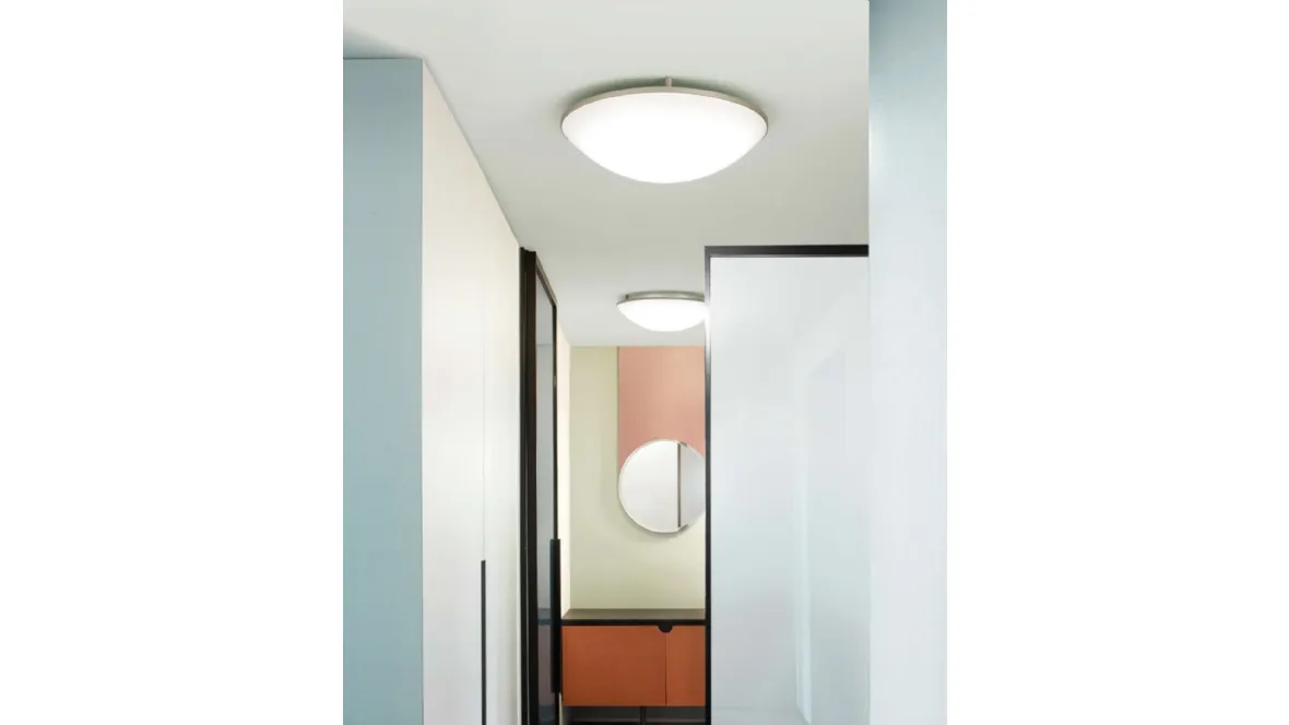 Lampada a soffitto Trama in policarbonato e alluminio di Luceplan