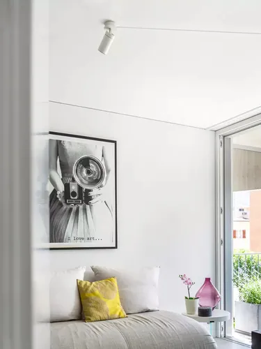 Lampada da parete in metallo Trick Track di Davide Groppi