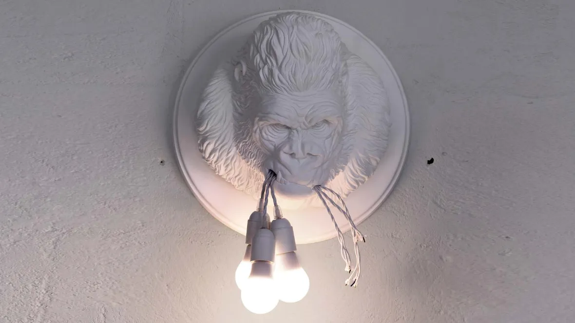Lampada da parete in ceramica Ugo Rilla di Karman