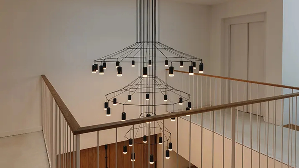Lampada a sospensione Wireflow Chandelier di Vibia
