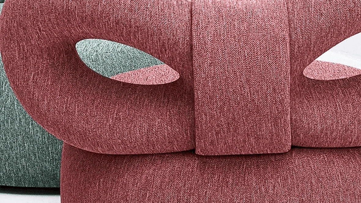Poltroncina in tessuto imbottito Ribbon di Qeeboo